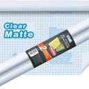 Chell 2 Pack Matte Clear Contact Paper Roll for Books, Crafts and Countertops, Self Adhesive Book Cover, 17.5 in x 5 ft