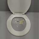 Bath Bliss Deluxe Plastic Beveled Round Toilet Seat in White