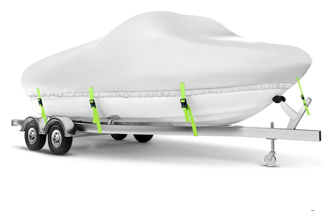 Boat Cover 2224 ft, Waterproof 900D Heavy Duty Boat Cover, PU Marine Grade Polyester Boat Covers 2224 ft, Fits Bass, VHull, TriHull, Runabout, Jon, Fishing, Trailerable, Beam Width 115 inch