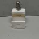 Mud Pie Stoneware Soap Sponge Holder, White/Cream, 7" x 4"