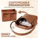 Large Genuine Leather Hobo Work Bag with Organizer Insert