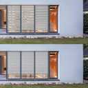 MYshade Roller Shades Zebra Blinds for Windows Cordless Day and Night Light Filtering Dual Layer Roller Blinds 31" x 72" Grey