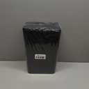 Hespama Slim Trash Can, 14L Black Swing Lid Garbage Bin for Narrow Space