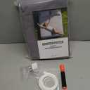 Grounding Sheets Gray Queen Size - 90% Organic Cotton + 10% Pure Silver Fitted Bed Sheet for Earthing - 400 Thread Count Deep Pocket Grounded Bedsheets - Improved Sleep Down to Earth Ground Bedding