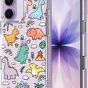 MOSNOVO for iPhone 17 Case | Military Grade 6.6ft Drop Tested | Camera Control | Clear with Dinosaur Land Design
