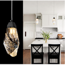 KOKAiZeeKi Black Crystal Pendant Light with Prism Crystals and LED Enhance Kitchen Island, Bathroom, Bedroom, and Bar Ambiance