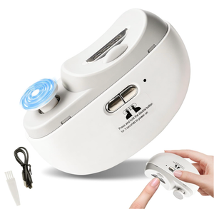 Electric Nail Clipper, Rechargeable Electric Nail Trimmer with LED Light, 2 in 1 Electric Nail File with Polisher and Nail Scraps Storage,Ultra-Quiet & Safe for Kids, Adults and Seniors