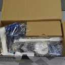 Ourokhome Rotary Cheese Grater Hand Crank, Kitchen Shredder Speed Mandolin Slicer Nut Grinder with Handle and Drum Blades for Cheese, Vegetable, Walnut, Chocolate, Potato, Carrot, 3 Blades, Dark Blue