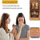 2 x Pet Fur Keepsake Box with 3 Clear Glass Jars, Wooden Memorial Box for Dog, Cat Hair, Whiskers, Teeth,Tags, Memorial Gifts for Loss of Dog, Cat, Bunny, Horse, Pocket Pet