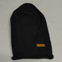 FUQILA 100% Merino Wool Slouchy Beanie Hat, Women Warm Winter Caps Soft, Ladies Breathable & Cozy Stretchy Knitted Skull Cap (One Size, Black)