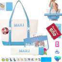 American Mahjong Tile Set, 166 Premium Blue Tiles, 4 All-in-One Color Racks/Pushers, Mahjong Accessories Mahjong Set Complete with Bag (Ma Jong, Mah-Jongg, Majiang)