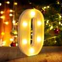 Light Up Letters O,LED Sign Marquee Letters 26 Alphabet for Party Birthday Name,Wedding,Christmas Decorations,Personalized Name Sign Letter for Centerpieces Table and Wall Decor