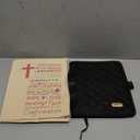 Adjustable Bible Cover with 75 Bible Tabs - Bible Cover Case for WomenWaterproof, Washable Quilted Bible CaseReusable Christian Gifts for Women (Black, M)