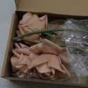5Pcs Light Pink Real Touch Artificial Silk Flowers with Stems - Lifelike Latex Austin Rose Peony for Wedding Bouquets, Home Decor, DIY Floral Arrangements
