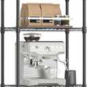 IZEUK 8 Tier Adjustable Metal Storage Shelving Unit, Heavy Duty Standing Rack Organizer for Kitchen, Pantry, Laundry Room, Garage or Basement, 2000 lbs Capacity, 23.6 W x 13.8 D x 79.5 H, Black