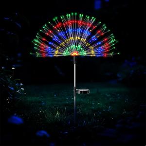 Solar Garden Lights Outdoor Waterproof (2 Pack),Solar Landscape Lighting,60LED Firework Lights for Garden, Pathway, Party & Christmas,Multicolor