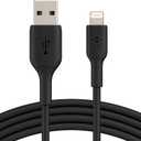 Belkin BoostCharge Lightning Cable - 6.6ft/2M - MFi Certified Apple iPhone Charger USB to Lightning Cable - iPhone Cable - iPhone Charger Cord - Apple Charger - USB Phone Charger - Black