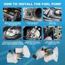 OTO-K Electric Fuel Pump Module Assembly with Sending Unit Compatible with BMW 228i 320i 328i 335i 428i M235i 435i xDrive, 2.0L 3.0L, Replace# 16117243975,77469, E9214M, FG1884, FP5149M