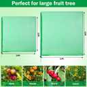Fanfanwin 2 Packs 13 x 13 ft Large Fruit Tree Netting Bags with Zipper and Drawstring Squirrels Insect Bird Plant Cover for Fruit Trees Fruit Tree Net Protection