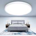 16.5Inch LED Flush Mount Ceiling Light Fixture, 32W LED Ceiling Light 5 Color Temperature in One (2700K-6500K), 4200 LM Super Thin Round Panel Lights for Bedroom, Living Room, Kitchen, Laundry, 1-Pack