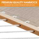 Lazy Daze Hammocks 11 FT Double Outside Hammock Quick Dry Olefin Fabric Hammock with Spreader Bar & Side Pocket for Outdoor Poolside Backyard 450 lbs Capacity, Khaki