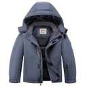 WULFUL Kid's Waterproof Ski Jacket Warm Fleece Hooded Boy's and Girl's Winter Snow Coat Outwear, Windproof RainCoat 14-16Y