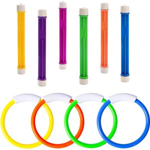 Underwater Pool Toys for Kids Ages 4-8 8-12, Summer Training Swim Pool Diving Toys Set for Fun Water Games