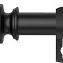 Curtain Rod Set for Windows 28 to 60 Inch - 5/8'' Black Heavy Duty - Decorative Window Curtains Rod with Brackets for Kitchen, Bathroom, Sliding Cafe Curtain Rods Door (30-60"(1 Pack))