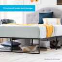 Linenspa Folding Metal Platform Bed Frame - Easy Assembly - Sturdy Steel - No Box Spring Needed - Underbed Storage - Mattress Foundation - 14" High - Traditional Design - Full Size