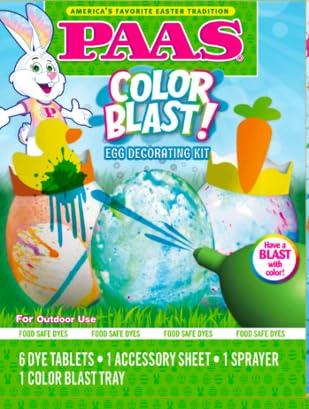 2 x PAAS Color Blast Egg Coloring, Easter Egg Dye Spray Activity Kit, Food Grade Dye, 6 Tablets