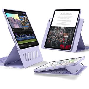 ESR for iPad Air 13 Inch Case (2025/2024) M3/M2, Removable Magnetic Cover, Adjustable Portrait/Landscape Stand with Raised Screen View, 9 Standing Angles, Shift Series, Light Purple