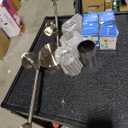 VONLUCE 6 Light Track Light Fixture, LED Track Lighting Kit with Rotatable Track Heads, 3-Color GU10 Bulbs Included, Modern Ceiling Spotlight for Kitchen Office Closet Studio Bedroom, Nickel