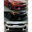 Front Lip Compatible with Kia K5 EX, GT, GT-Line, LXS 2025-2026, Bumper Air Dam Lower Chin Spoiler Splitter, Protection Body (Carbon Fiber Pattern)