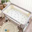 4 Pack Bassinet Sheets - 35"x20" Bedside Bassinet Sheets for Newton, Ezebaby, Angelbliss, AMKE(3 in 1) & Other Large Bedside Sleeper | Ultra Soft & Skin Friendly Bassinet Fitted Sheets for Boys Girls (Green)