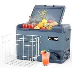 Aeitto 12 Volt Car Refrigerator 30Quart Car Fridge Freezer Electric Cooler Portable Cooler 12V Fridge RV Refrigerator -4℉-68℉ Temp Control 12/24V DC & 100-240V AC for Travel, Camping, RV, Road