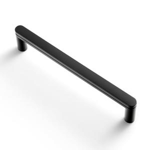 Goo-Ki 6 Pack 5 Inch Matte Black Cabinet Pull Handle – Decorative Grooved Texture & Non-Slip Grip for Farmhouse/ Industrial Cabinetry