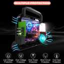 DC 18V to AC 120V Power Inverter Compatible with Milwaukee M18 18V Battery, 350W Pure Sine Wave Portable Power Inverter Converter with LCD Display and LED Light, 4 Battery Port