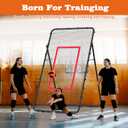 Nandae Adjustable Volleyball Rebounder Net 7x4 FT, Steel Frame & High-Tension PE Netting, Durable & Portable Volleyball Training Equipment Practice for Improving Volleying, Bumping, Spiking Skills (black)