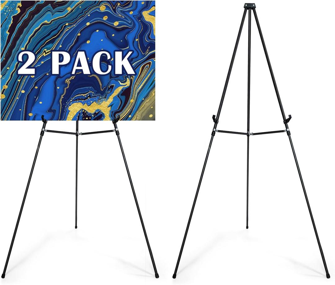 70" Adjustable Aluminum Display Easel Stand, Holds 20 lbs, 23 inches x 4 inches x 6 inches