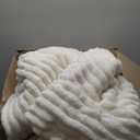 BEDELITE Fleece King Comforter Set -Super Soft & Warm Fluffy Cream White Bedding, Luxury Fuzzy Heavy Bed Set for Winter