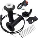 LYMOPYLB Mini Bike Throttle Assembly Throttle Cable Compatible with 50cc 90cc 110cc 125cc 140cc 150cc 200cc & 250cc 4stroke, Kill ONOFF Switch Compatible with Coleman CT200U CT200UEX BT200X