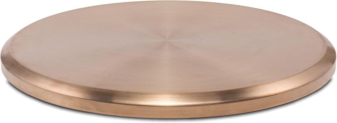 TIKI Patio & Celebration Tabletop Fire Pit Cover 25.6" Durable Stainless Steel Lid Weather-Resistant Outdoor Fire Pit Protection Converts Fire Pit into Table Patio & Backyard Accessory, Gold