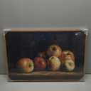 VIYYIEA Vintage Framed Apple Wall Art, Kitchen Bedroom Dining Room Fruit Art Decor, Still life of apples Canvas Print Paintings, French Country Home Farmhouse Dark Decor, 8x10 Inch