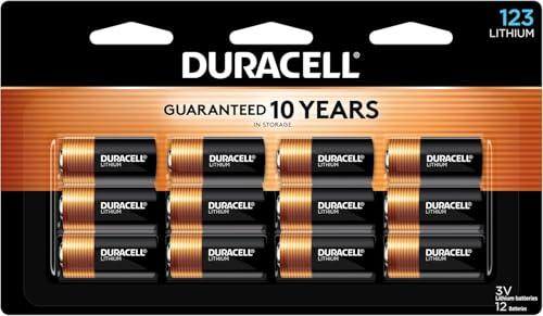Duracell CR123A 3V Lithium Battery, 9 Count (Pack of 1), 3 Volt High Power for Home Safety, Security Devices, Flashlights, Smoke Alarms, Home Automation