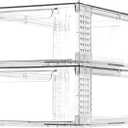 4 Pack Clear Stackable Storage Drawers, 3.95" H Easily Assemble Acrylic Organizer Bins - Multi-Use for Make up, Closet, Pantry, Bathroom, Medicine, Kitchen Cabinet & Undersink Organization