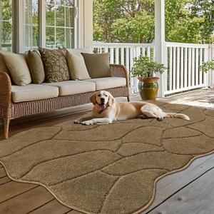 BSICPRO Extra Large Long Dog Mat for Muddy Paws, 71x47 Washable Microfiber Mud Trapper Rug for Entryway, Non-Slip Absorbent Mat for Dogs Pets (Beige)