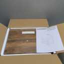 Farmhouse Nightstand with Charging Station, White Bedside Table with USB&Type-C Ports and Outlets, End Table with Storage, Night Stand for Bedroom, White and Rustic Brown WGBZ0601WFE 11.8"D x 15.32"W x 23.6"H