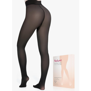 NOLUNT Women Fleece Lined Tights,Fake Translucent Warm Pantyhose Leggings Fleece Lined Thermal Tights for Women in Winter., No Size