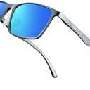 BIRCEN Polarized Mens Sunglasses for Driving: UV Protection Al-Mg Metal Sunglasses Lightweight Shades for Fishing Travel Golf