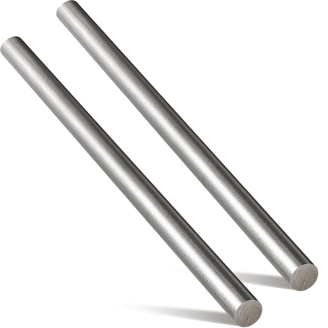 Gisafai 2 Pcs 3/4" Diameter Carbon Steel Round Rod Bar 24" Length Solid Hot Rolled A36 Mild Applied Gear Shaft DIY Models Metal Working for Machining Fabrication